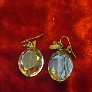 Talbots Faceted Smokey Crystal Earrings
